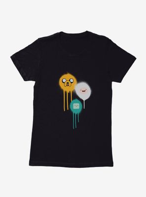 Adventure Time Spray Paint Characters Womens T-Shirt