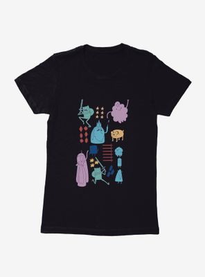 Adventure Time Characters Action Womens T-Shirt