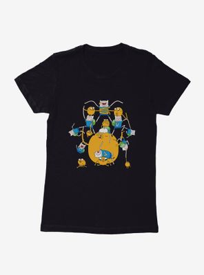 Adventure Time Finn And Jake Multiples Womens T-Shirt