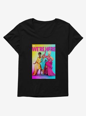 We're Here Colorful All Womens T-Shirt Plus