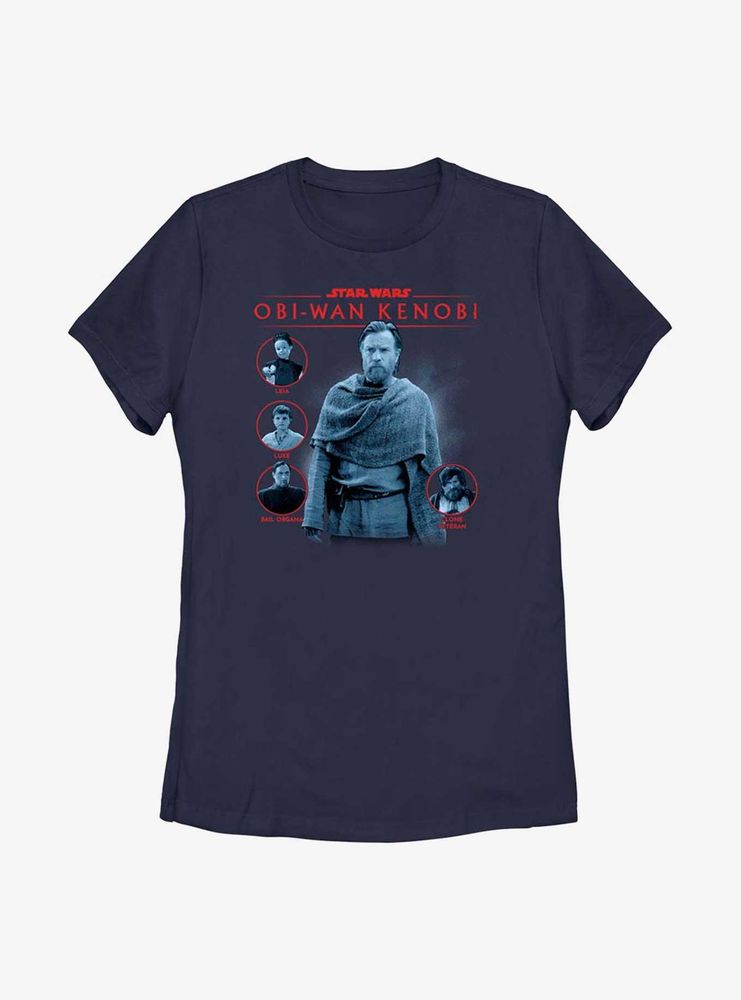 Star Wars Obi-Wan Kenobi Character Circles Womens T-Shirt