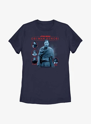 Star Wars Obi-Wan Kenobi Character Circles Womens T-Shirt