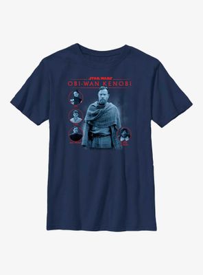 Star Wars Obi-Wan Kenobi Character Circles Youth T-Shirt