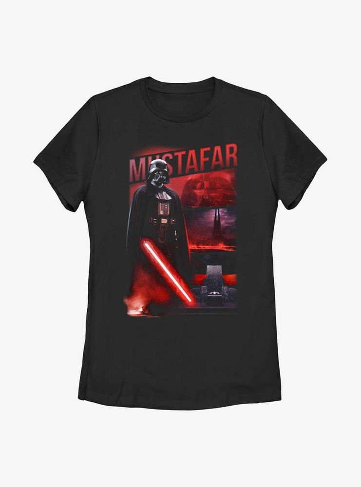 Star Wars Obi-Wan Kenobi Mustafar Darth Vader Womens T-Shirt