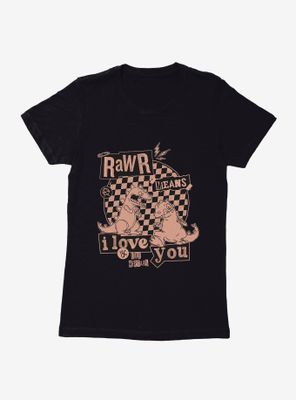 Rugrats Punk Poster Rawr Means I Love You Womens T-Shirt