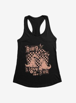 Rugrats Punk Poster Rawr Means I Love You Womens Tank Top