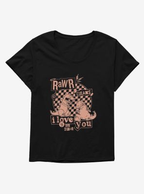 Rugrats Punk Poster Rawr Means I Love You Womens T-Shirt Plus