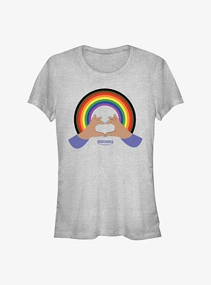 Rebel Girls Hand Heart Rainbow T-Shirt