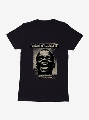Get Out Screaming Face Womens T-Shirt
