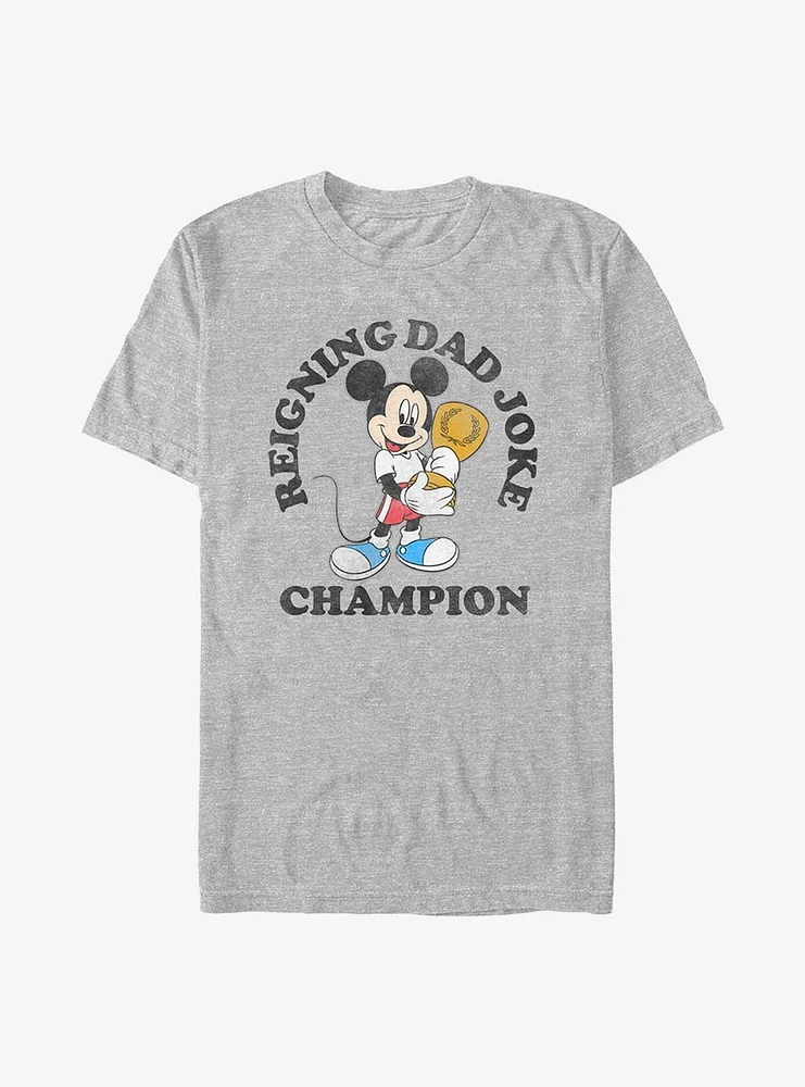 Disney Mickey Mouse Father's Day Dad Joke Champ T-Shirt