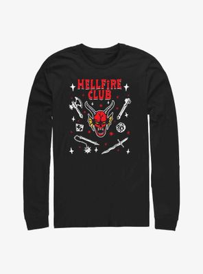 Stranger Things Textbook Hellfire Club Long-Sleeve T-Shirt