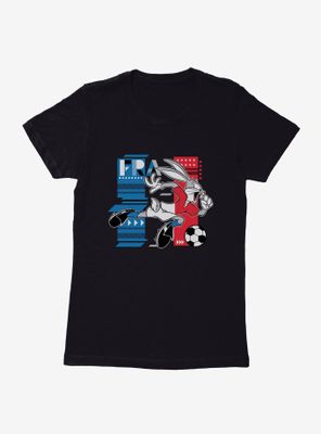 Looney Tunes Bugs Bunny Football France Womens T-Shirt