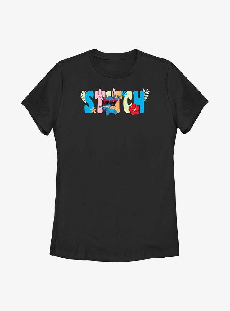 Disney Lilo And Stitch Tropic Shades Womens T-Shirt