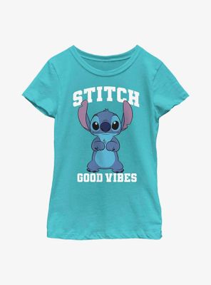 Disney Lilo And Stitch Good Vibes Youth Girls T-Shirt