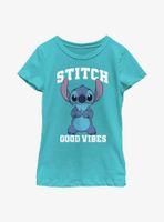 Disney Lilo And Stitch Good Vibes Youth Girls T-Shirt