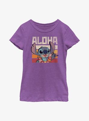 Disney Lilo And Stitch Says Aloha Youth Girls T-Shirt