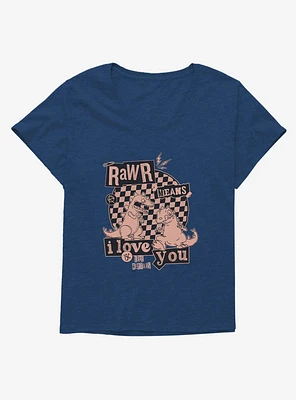 Rugrats Punk Poster Rawr Means I Love You Girls T-Shirt Plus