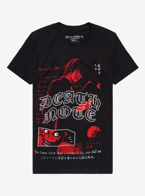 Death Note Light & Ryuk Red Collage Boyfriend Fit Girls T-Shirt