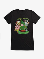 SpongeBob SquarePants Around The Christmas Tree Girls T-Shirt