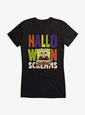 SpongeBob SquarePants Halloween Screams Solo Girls T-Shirt