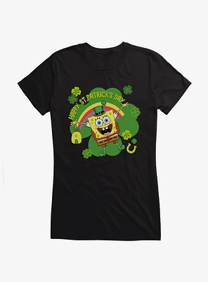 SpongeBob SquarePants Happy St. Patrick's Day Girls T-Shirt