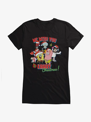 SpongeBob SquarePants Krabby Christmas Girls T-Shirt