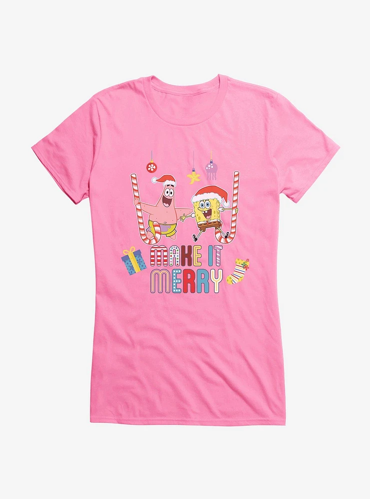SpongeBob SquarePants Make It Merry Girls T-Shirt