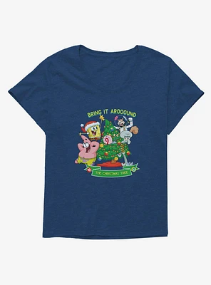 SpongeBob SquarePants Around The Christmas Tree Girls T-Shirt Plus