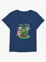 SpongeBob SquarePants Around The Christmas Tree Girls T-Shirt Plus