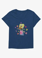 SpongeBob SquarePants Valentine Conversation Hearts Girls T-Shirt Plus