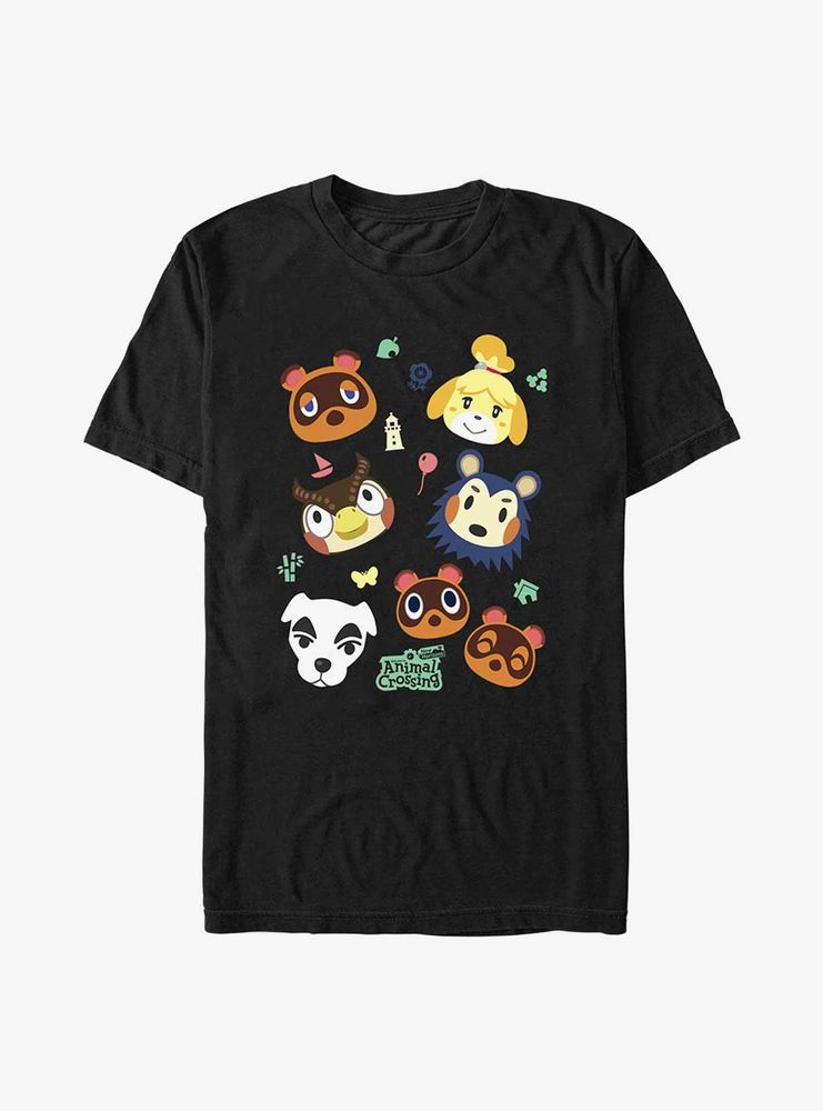 Nintendo Animal Crossing Villager Faces T-Shirt