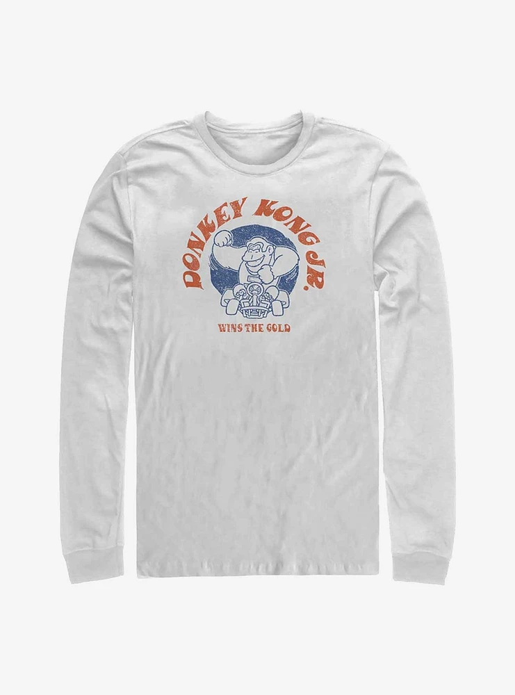 Nintendo Mario Kart Donkey Kong Jr. Wins Gold Long Sleeve T-Shirt