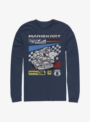 Nintendo Mario Kart Racing Team Long Sleeve T-Shirt