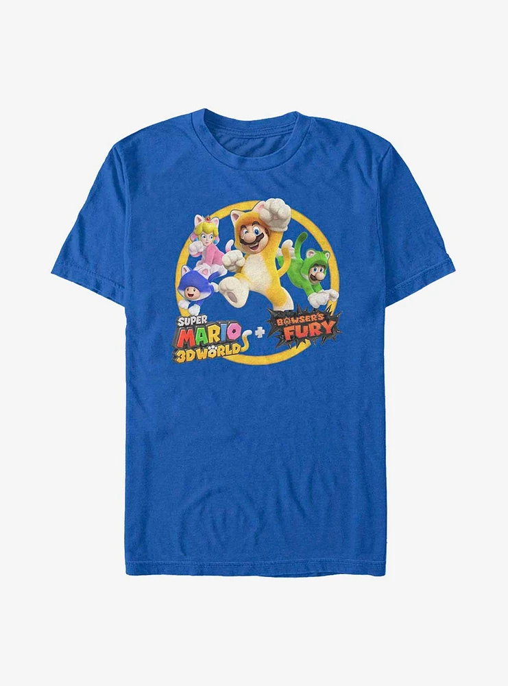 Nintendo Super Mario Cat Costume Circle T-Shirt