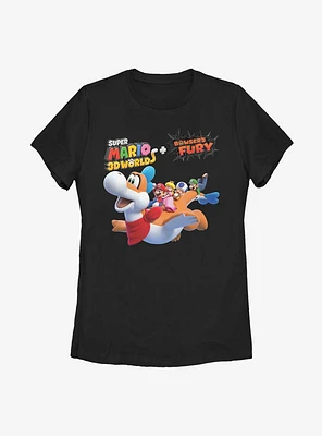 Nintendo Super Mario 3D World Bowser's Fury Fly Through Womens T-Shirt