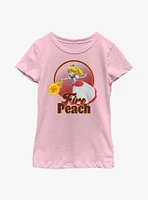 Nintendo Super Mario Bros Fire Peach Youth Girl T-Shirt