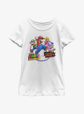 Nintendo Super Mario 3D World Bowser's Fury Group Youth Girl T-Shirt
