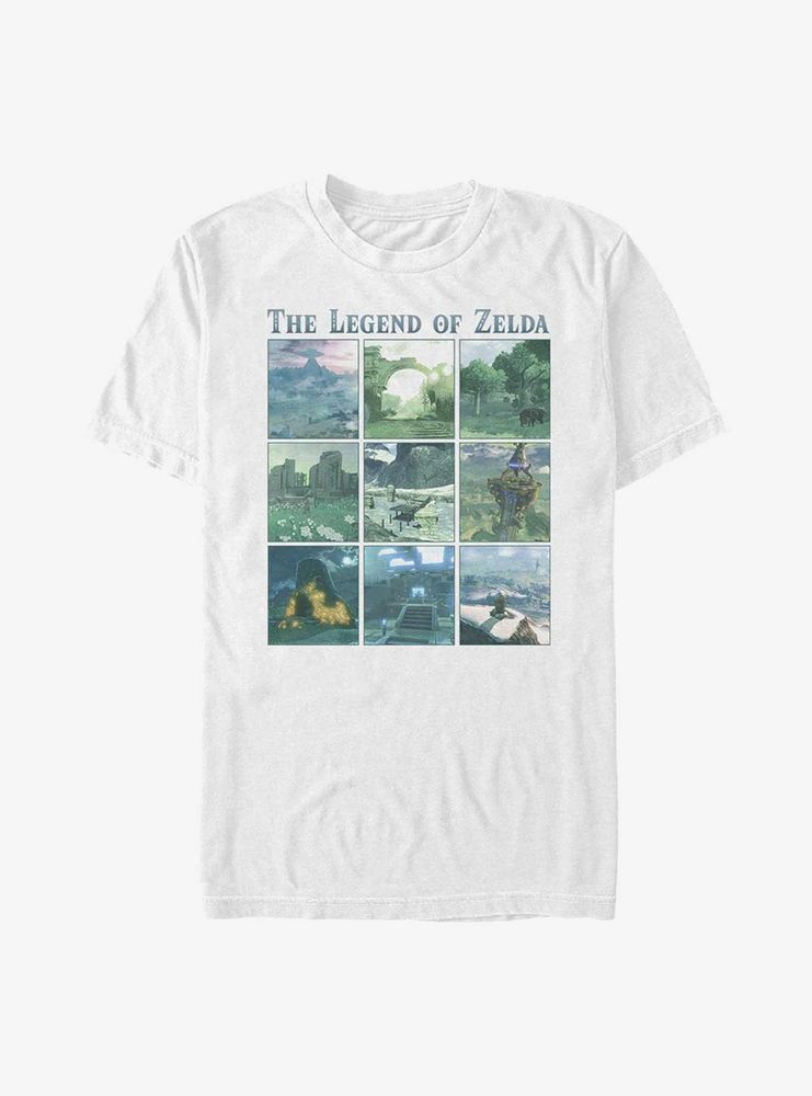 Nintendo The Legend Of Zelda Breath Wild Locations T-Shirt