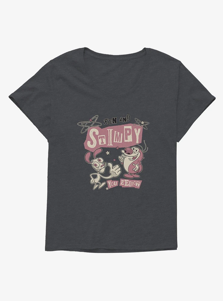 The Ren & Stimpy Show You Eediot Girls T-Shirt Plus