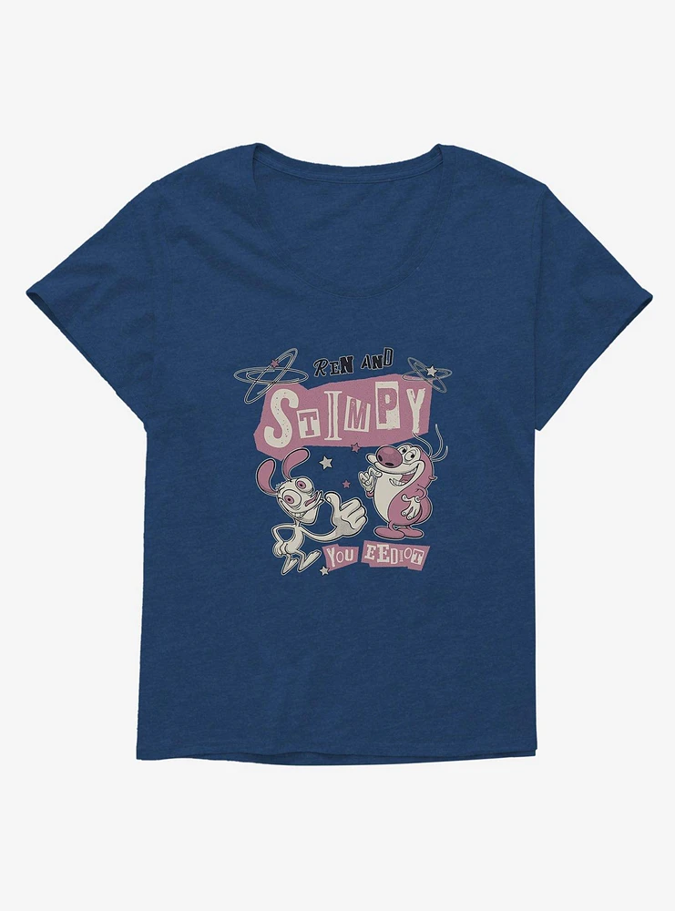 The Ren & Stimpy Show You Eediot Girls T-Shirt Plus