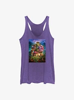 Disney Encanto Madrigal House Poster Girls Raw Edge Tank