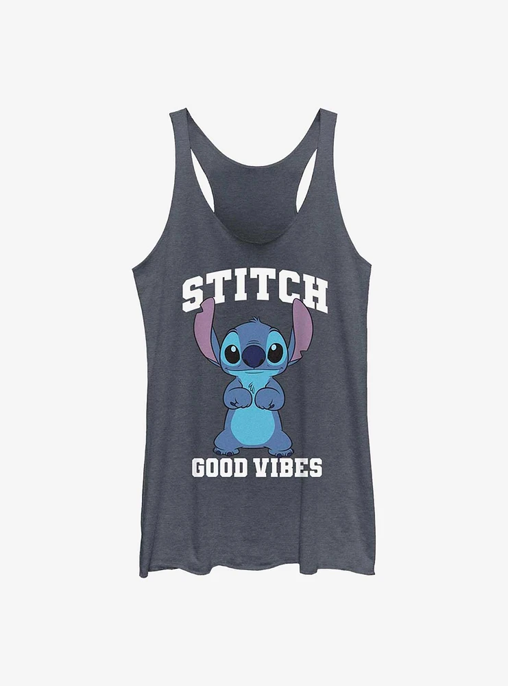 Disney Lilo & Stitch Good Vibes Girls Raw Edge Tank