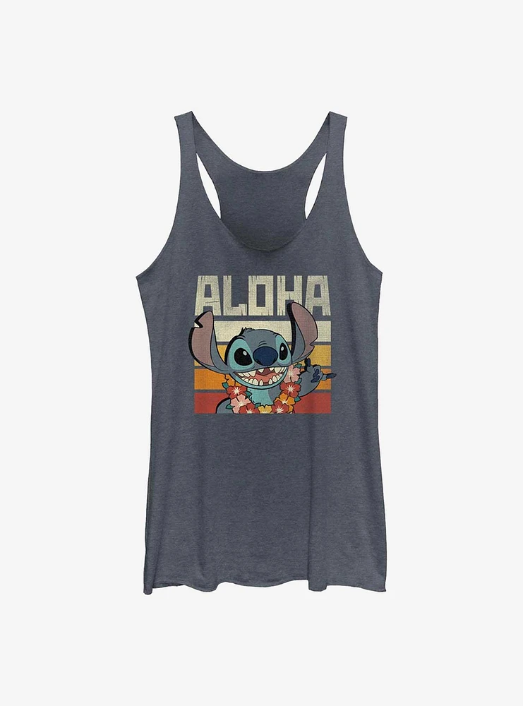 Disney Lilo & Stitch Says Aloha Girls Raw Edge Tank