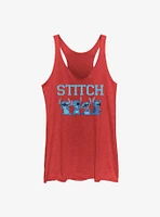 Lilo & Stitch Multiple Moods Girls Raw Edge Tank