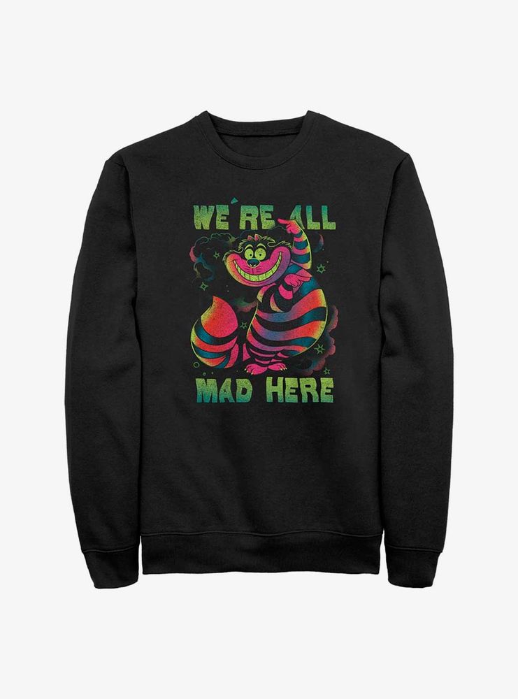 Disney Alice Wonderland Cheshire Cat Rainbow Sweatshirt