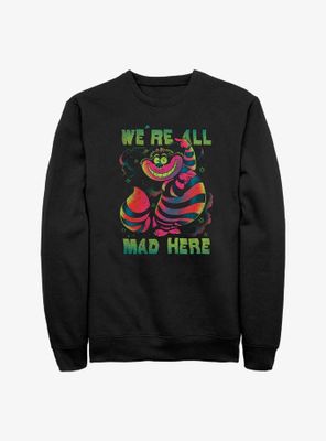 Disney Alice Wonderland Cheshire Cat Rainbow Sweatshirt