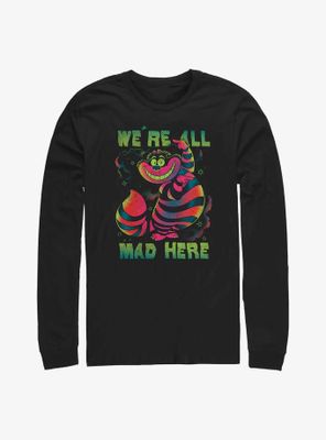 Disney Alice Wonderland Cheshire Cat Rainbow Long Sleeve T-Shirt