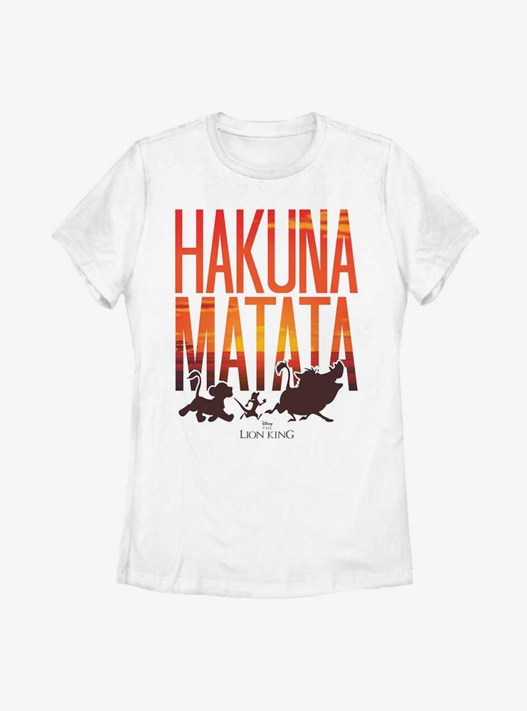 Disney The Lion King Sunset Hakuna Matata Womens T-Shirt