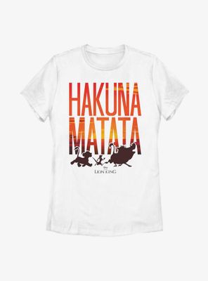 Disney The Lion King Sunset Hakuna Matata Womens T-Shirt