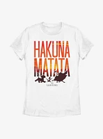 Disney The Lion King Sunset Hakuna Matata Womens T-Shirt